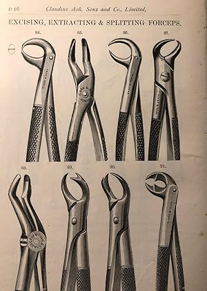 FORCEPS AND INSTRUMENT CASES. List D. Early Dental Trade Catalogue.
