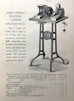 ELECTRICAL APPARATUS. List F. Early Dental Trade Catalogue