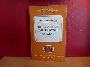 DE LA DIVISION DU TRAVAIL SOCIAL