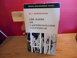 LES BASES DE L'ANTHROPOLOGIE CULTURELLE