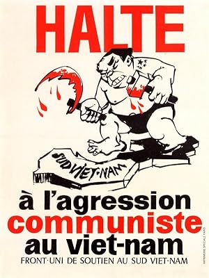 Propaganda Poster Communist Agression Vietnam China France