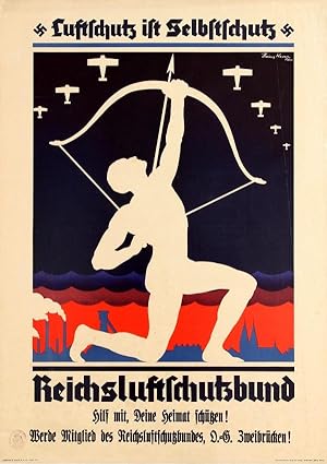 Propaganda Poster Reichsluftschutzbund National Air Raid Protection League