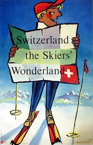 Ski Poster Switzerland Skiers' Wonderland