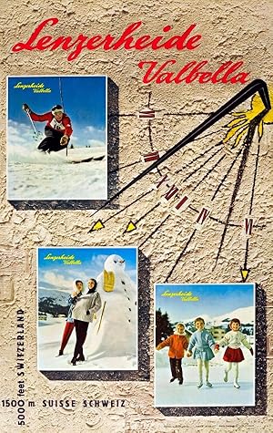 Ski Poster Lenzerheide Valbella Switzerland