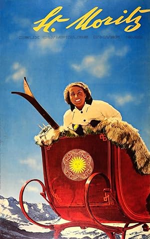 Ski Poster St Moritz Olympic Games 1940