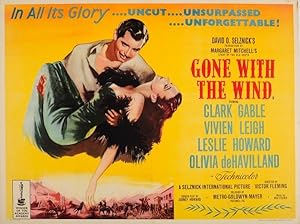 Cinema Poster Gone With The Wind UK Quad