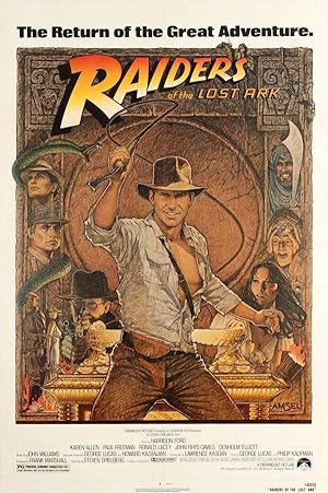 Cinema Poster Indiana Jones Raiders Of The Lost Ark Great Adventure
