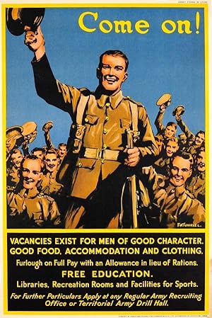 Propaganda Poster Come On! Vacancies For Men Of Good Character