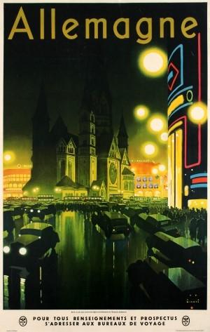 Travel Poster Germany Allemagne Berlin RDV Art Deco Jupp Wiertz