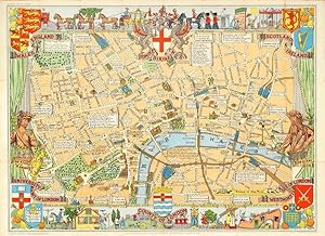 Travel Poster Illustrated Children's Map Of London