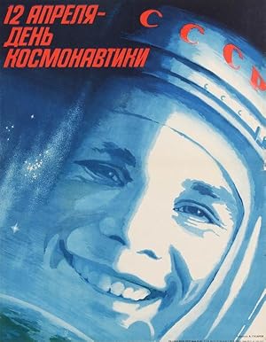 Propaganda Poster Cosmonauts Day Yuri Gagarin