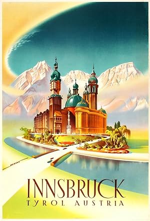 Travel Poster Innsbruck Tyrol Austria