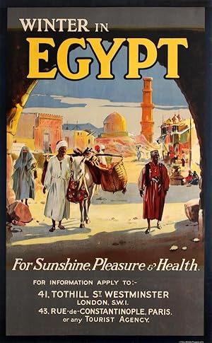 Travel Poster Winter In Egypt Sunshine Pleasure Health