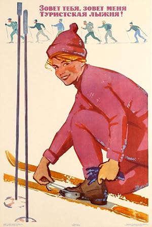 Ski Poster Ski Track Is Calling You USSR