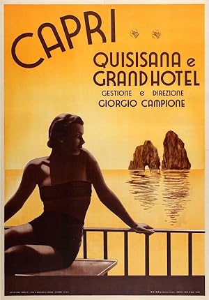 Travel Poster Capri Grand Hotel Quisisana