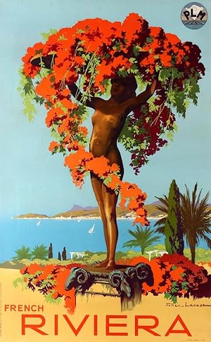 Travel Poster French Riviera PLM France Lacaze