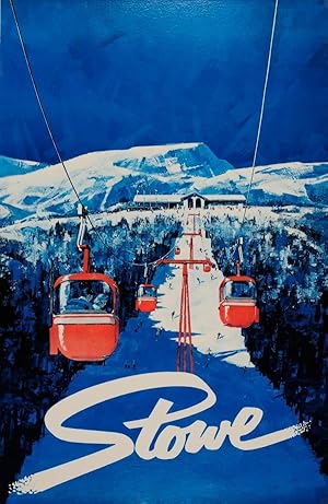 Ski Poster Stowe Vermont Ski