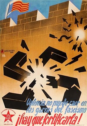 War Poster Spanish Civil War Anti Fascism Valencia Cannot Fall