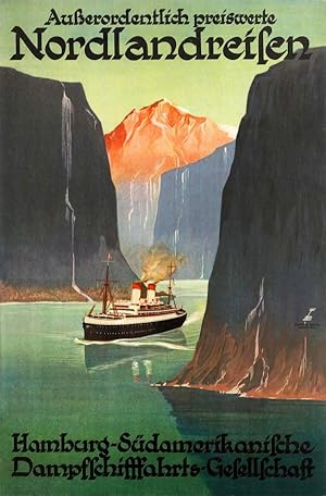 Travel Poster Hamburg Sud Nordlandreisen Norway