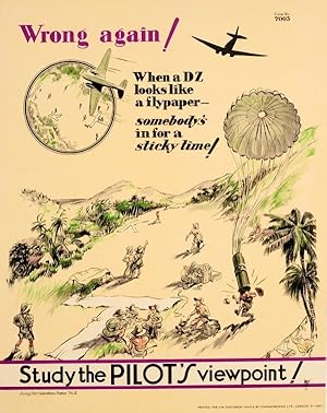 War Poster Pilots Viewpoint WWII Burma Singapore UK