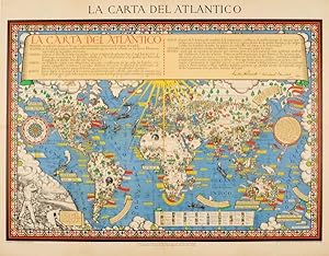 War Poster Time and Tide Map of the Atlantic Charter WWII McDonald Gill