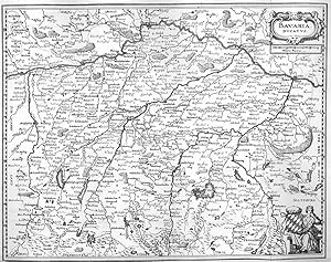 Bavaria Ducatus. Original-Kupferstichkarte Alt-Bayerns. Tafel nach S. 4 aus "Topographia Bavariae...