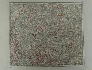 Münster. Karte von Deutschland No. VI; kolorierter Kupferstich von C. Jäck. Aus dem Werk "Karte v...