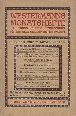 Westermanns Monatshefte. Illustrierte deutsche Zeitschrift für das Leben der Gegenwart. 55. Jahrg...
