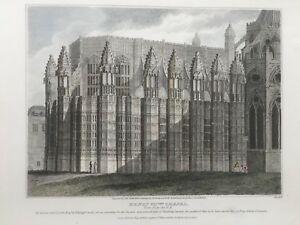 Henry VII ths Chapel, View from the N. E. (Teil von Westminster Abbey). Aus: "The Architectural A...