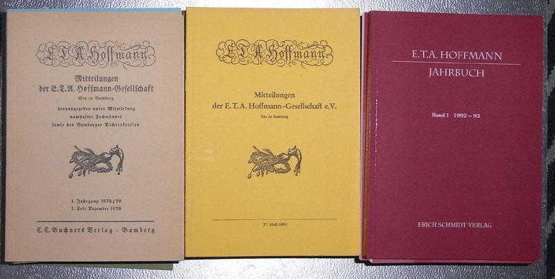 MITTEILUNGEN DER E. T. A. HOFFMANN-GESELLSCHAFT. Heft 1 (1938/39) - 53 (2007), nach Heft 37 (1991) auch unter dem Titel: E. T. A. HOFFMANN JAHRBUCH. Band 1 (1992/93) - 15 (2007), zusammen in 52 Bdn.