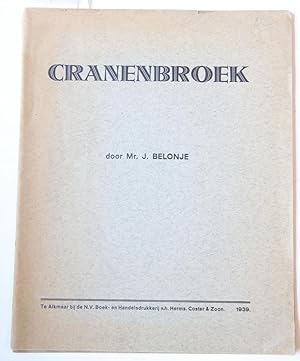 Cranenbroek. Alkmaar 1939. Geïll., 15 p.