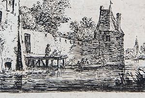 The departure of two fishermen [set: twelve lettered plates]. (Het vertrek van twee vissers).