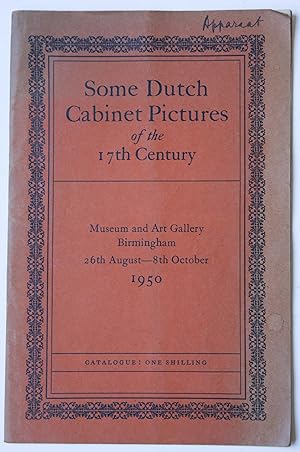 Some Dutch Cabinet Pictures of the 17th Century, 26th August- 8 Th October 1950, 15 pp.