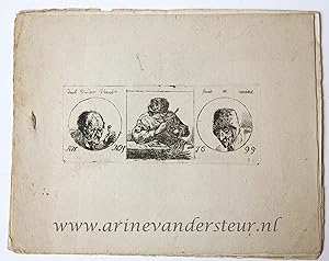 [Antique etchings/etsen] Complete set of seven plates after Adriaen van Ostade and Richard Braken...