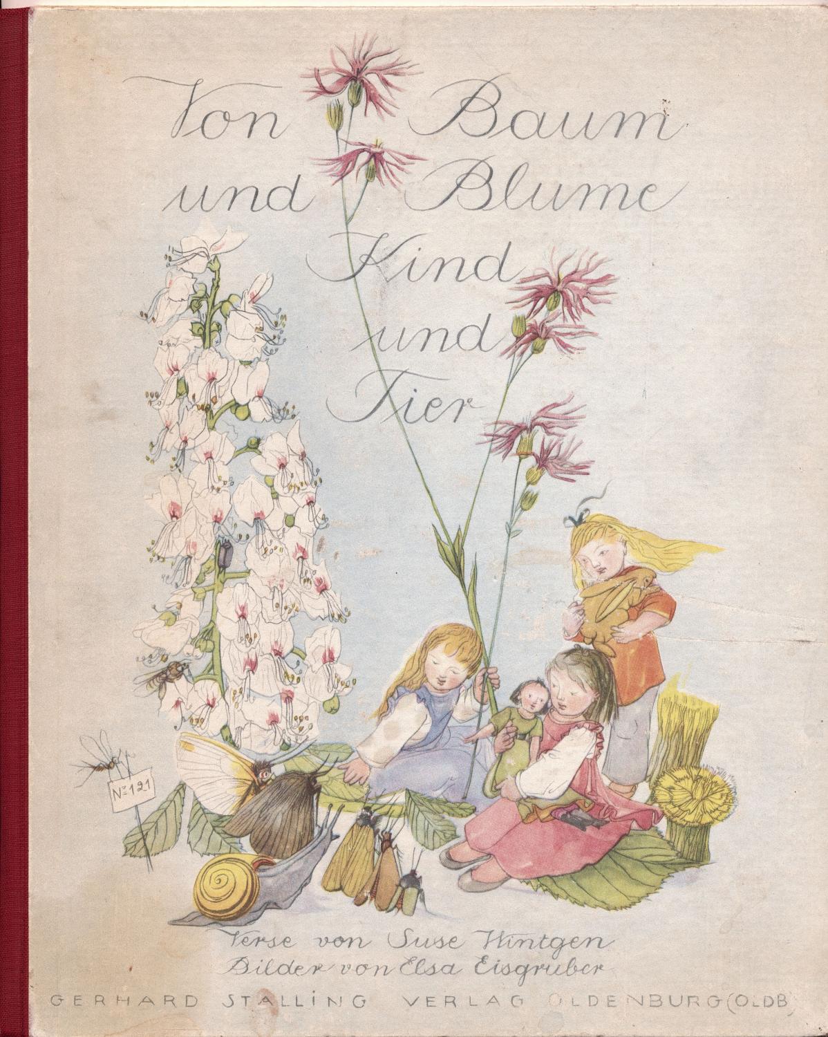 Von Baum Und Blume Kind Und Tier By Verse Von Suse Wintgen Very Good Paper Over Boards 1953 First Edition Rose City Books