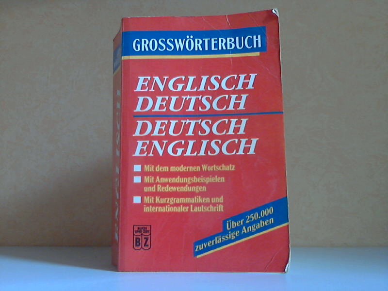 Grossworterbuch Englisch Deutsch Deutsch Englisch Von Sandoval Barry 22 Cm Kartoniert 1998 Genehmigte Ausgabe Antiquariat Ardelt