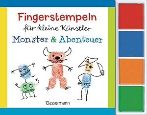 Fingerstempeln für kleine Künstler-Set - Monster und Abenteuer: Mit vier Fingerstempelfarben