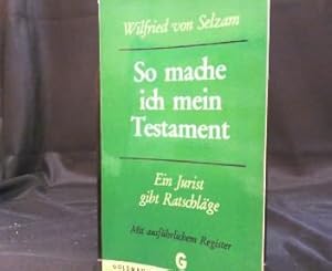 So mache ich mein Testament.