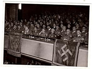 Orig. s/w Fotografie der sogenannten Führerloge der Oper Berlin, gefüllt mit NS-Prominenz. Vintag...