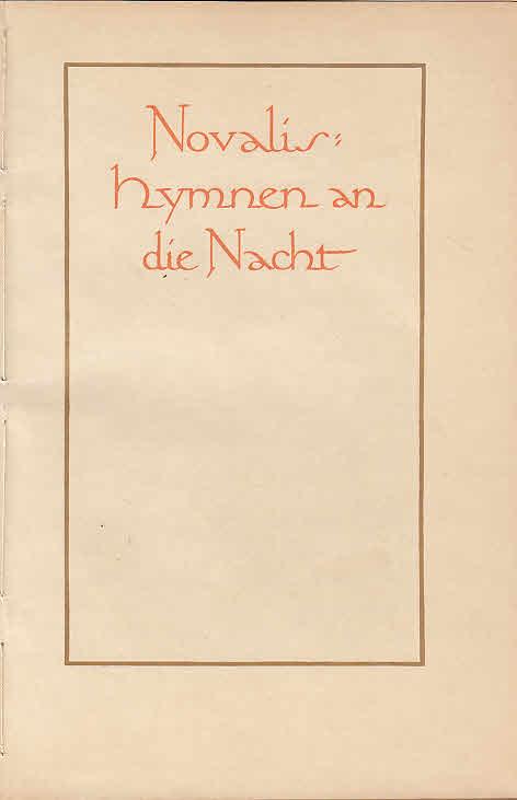 Hymnen An Die Nacht Hymnen An Die Nacht