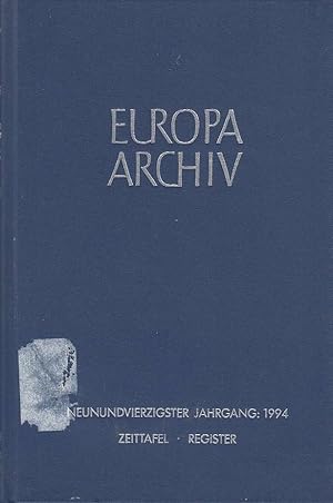 Europa-Archiv : Zeitschrift für Internationale Politik. 49. Jahr 1994, Zeittafel, Register