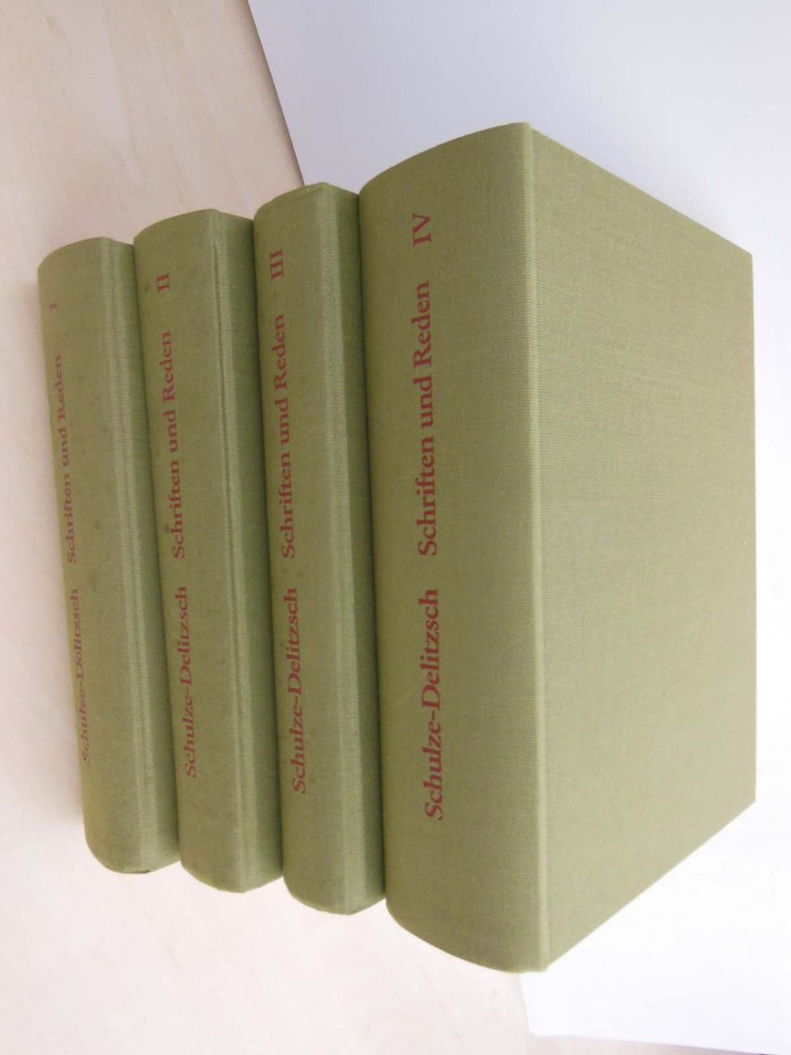 Hermann Schulze-Delitzsch's Schriften und Reden. 4 Bände. Hrsg. im Auftr. des Allgemeinen Verbandes der auf Selbsthilfe Beruhenden Deutschen Erwerbs- und Wirtschaftsgenossenschaften e.V. von F. Thorwart. - Schulze-Delitzsch, H. - Treue, Wilhelm (Hrsg.)