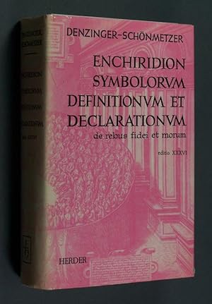 denzinger schonmetzer enchiridion symbolorum denzinger schonmetzer enchiridion symbolorum