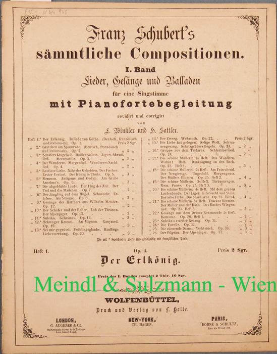 lieder band 1 von franz schubert ZVAB