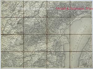 Karte der Umgebungen von Eisenstadt. Maßstab 1:75.000.