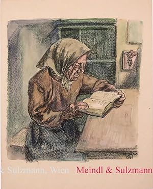 Eine alte Frau beim Lesen.
