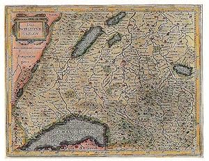 WIFLISBURG/ Schweiz, Das Wiflispurgergou, kolorierter Kupferstich, G. Mercator bei Hondius 1634, ...