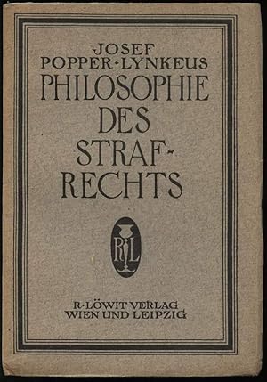 Philosophie des Strafrechts. Im Auftrage des Verfassers aus seinem literarischen Nachlasse heraus...