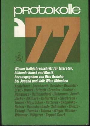 Protokolle 77. 2 Wiener Halbjahresschrift für Literatur, bildende Kunst und Musik