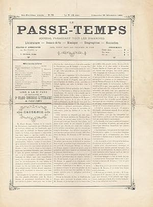 Le Passe-Temps. 18e annee, no. 52, 28 Decembre 1890.